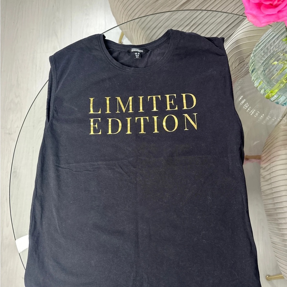 Black 'Limited Edition' Sleeveless Top